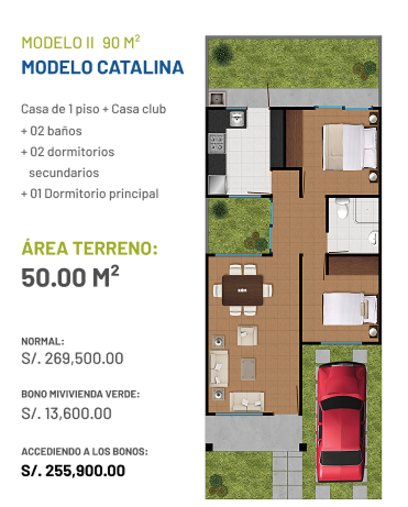 Modelo II | Modelo Catalina | 90M²